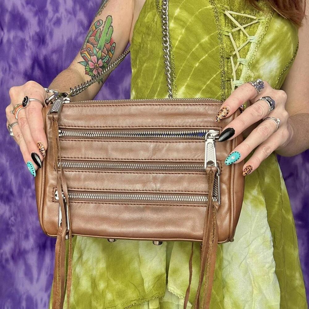 Rebecca Minkoff Brown leather crossbody shoulder bag